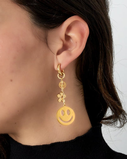 oorbellen smiley flower