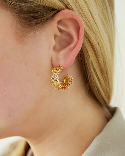 golden rays oorbellen