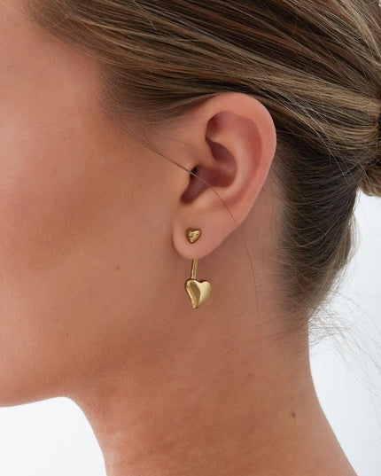 oorbellen dubbel hart