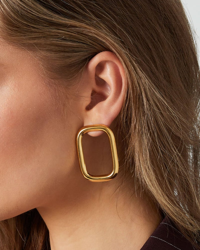 oorbellen statement rechthoek