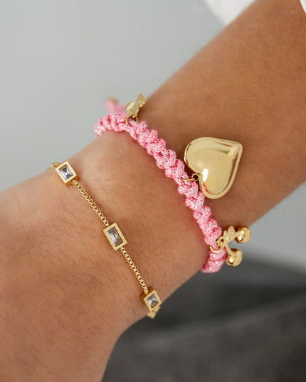 Diamond glow armband - Goud kleur 
