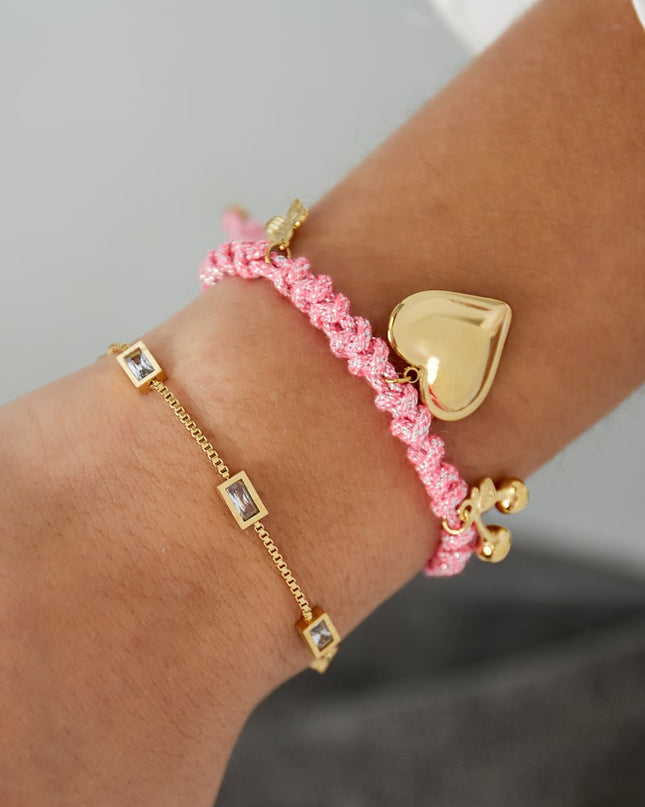 Diamond glow armband - Goud kleur 