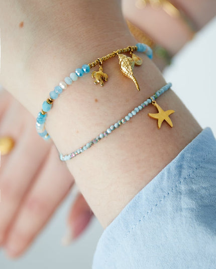 Armband kleurrijke zeester