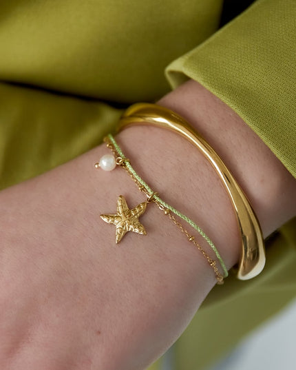 armband zeester parel