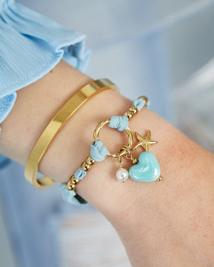 Flower Armband - Licht Blauw