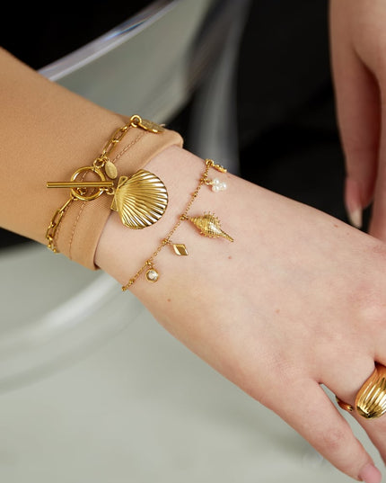 armband met schelp bedel