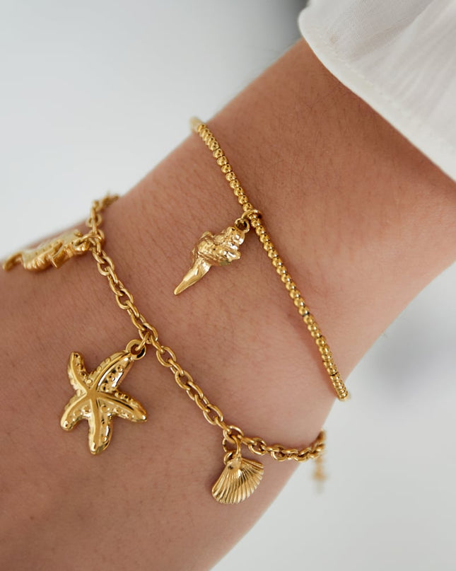 simpele zeeschelp armband