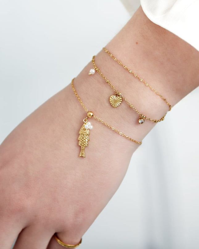 Love Love Love Armband - Zilverkleur