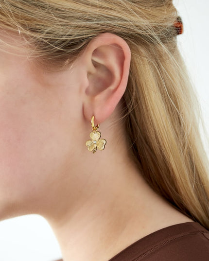 four-leaf clover oorbellen