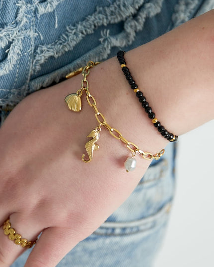 Middernacht bedelarmband