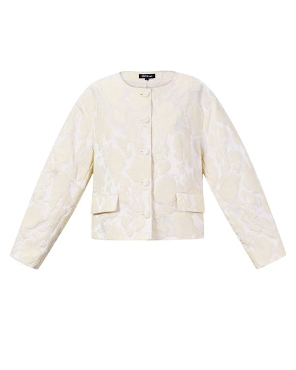 Jacquard Balloon Sleeve Jacket