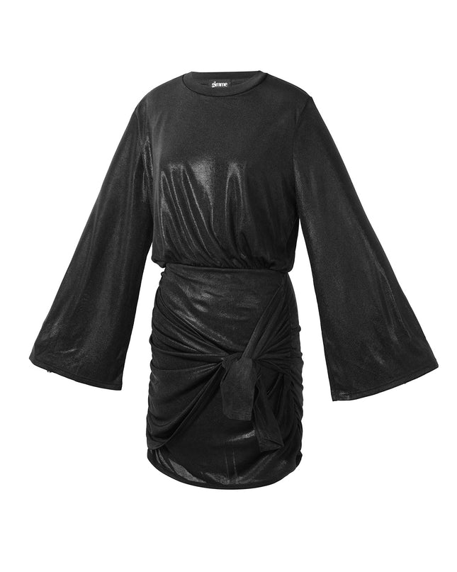 Feestelijke glinsterende wikkeljurk