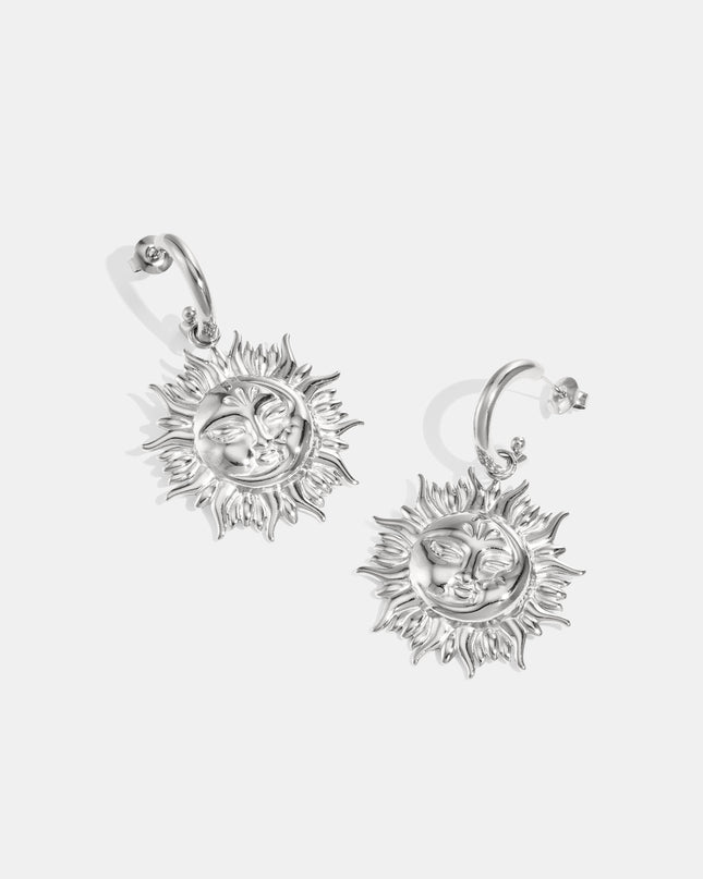 Oorbellen van roestvrij staal, zon, casual, dagelijks, eenvoudig, serie, damessieraden