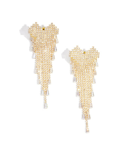 Koperen oorbellen met hanger, geometrisch, elegant, kerst, luxe serie, damessieraden