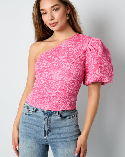 Short sleeve tops Floral print Elegant Spring/Summer