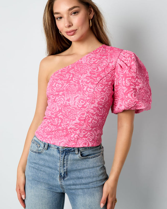 Short sleeve tops Floral print Elegant Spring/Summer