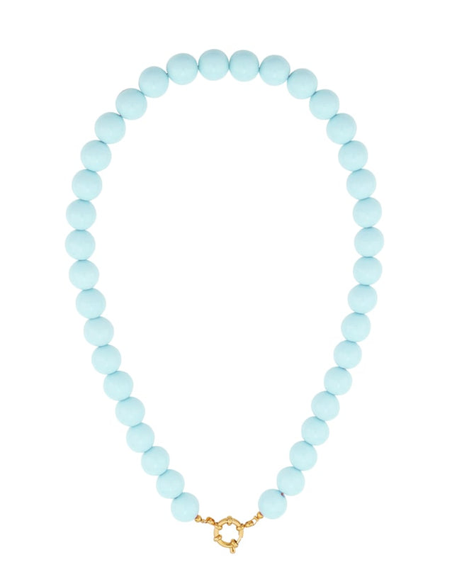 Colored small bead necklace-12mm
