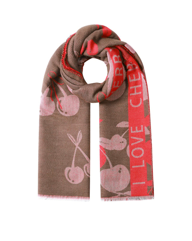Winter scarves cherry Casual Acrylic Daily Accessories