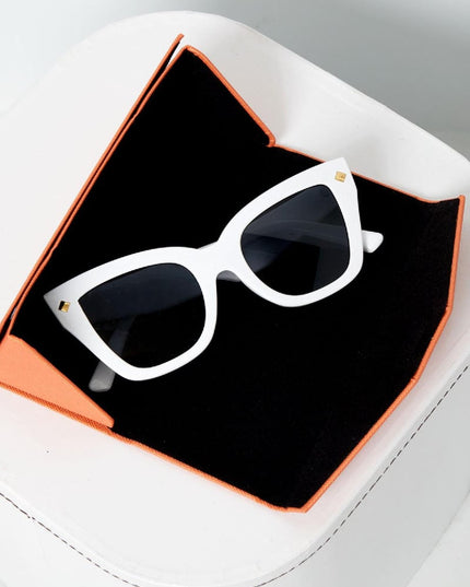 Foldable Triangular Sunglasses Case PU Leather