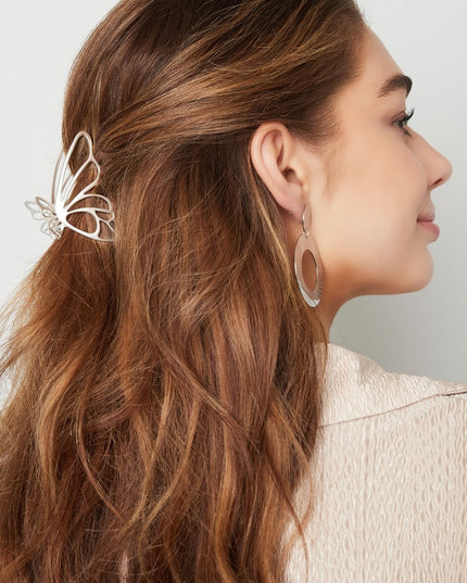 Butterfly hair clip Gold Color Metal