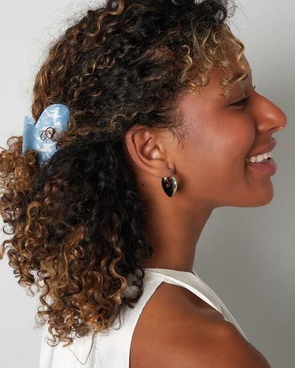 Haarklem print - blauw Sheet Material