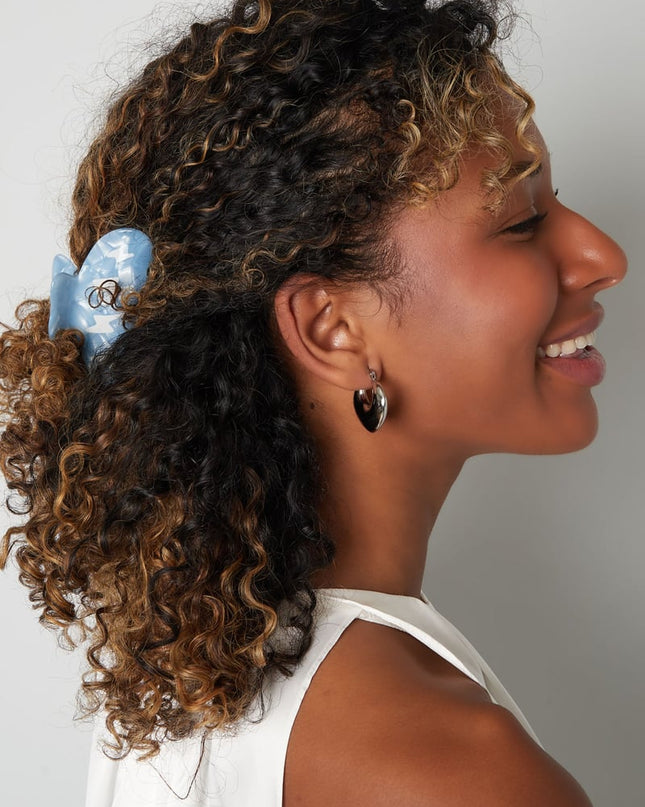 Haarklem print - blauw Sheet Material