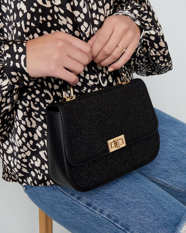 Handbag glamor - purple PU