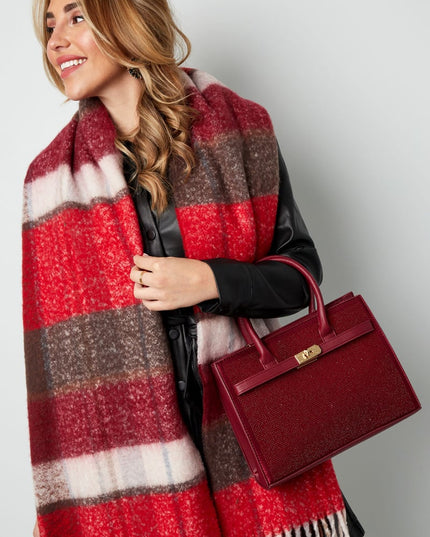 Handbag lock strass - fuchsia