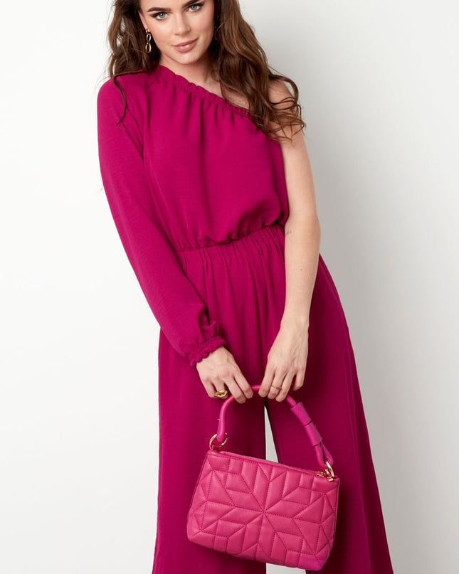 Gestikte handtas bruin