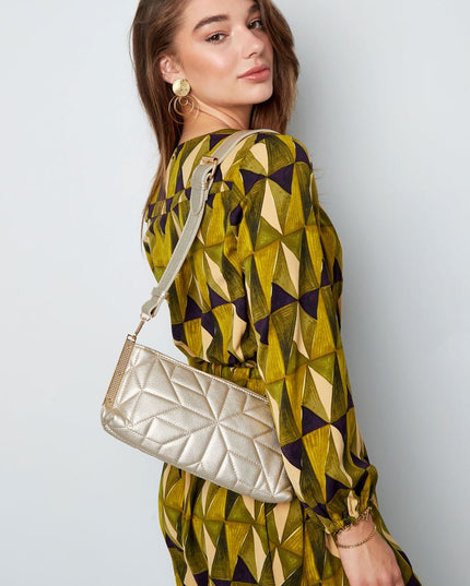 Gestikte clutch gouden hardware - koper