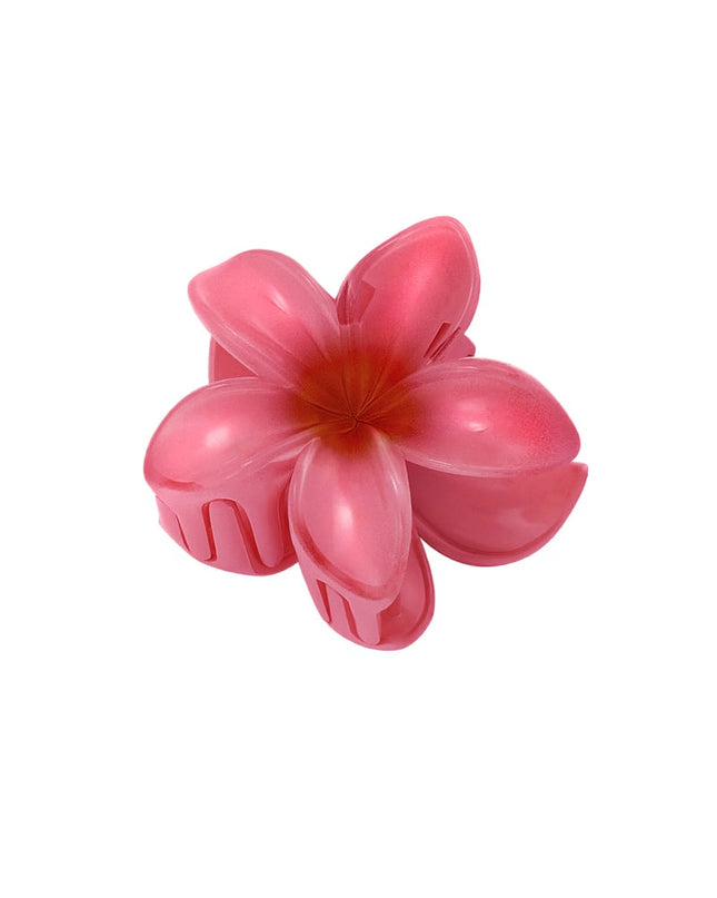 Hair clip with gradient flower Hawaii love - light pink