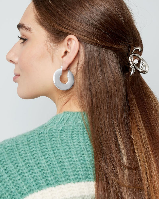 Graceful hair clip Gold Color pearl