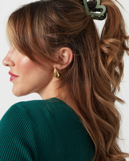 Haarclip vervormd hart mat