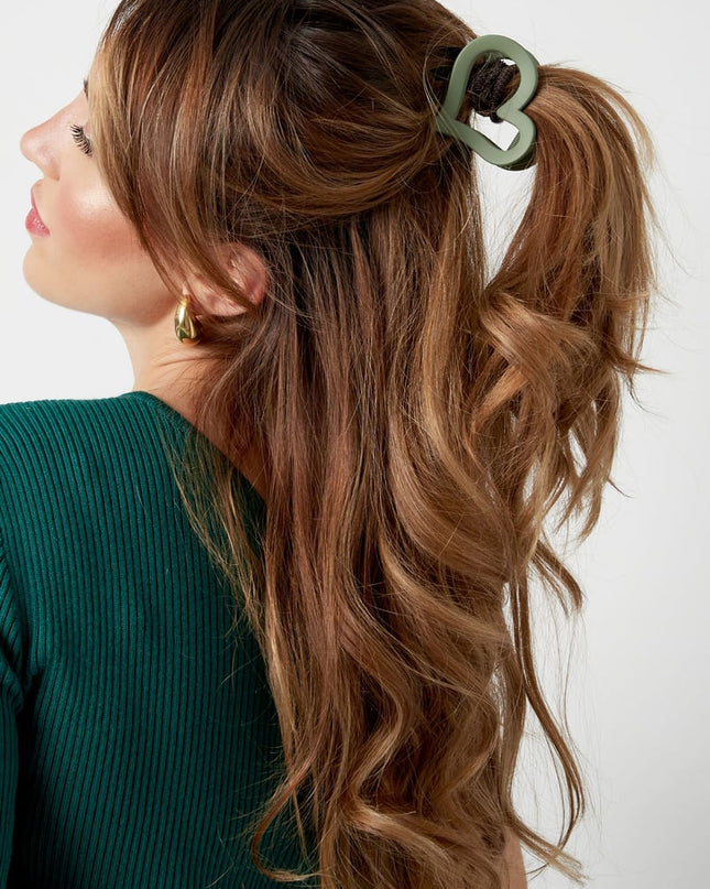 Haarclip vervormd hart mat