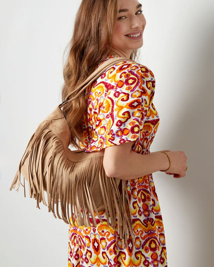 Retro tas - bleekroze 