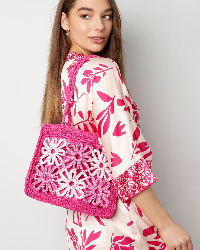 Beach bag flower future - off-white