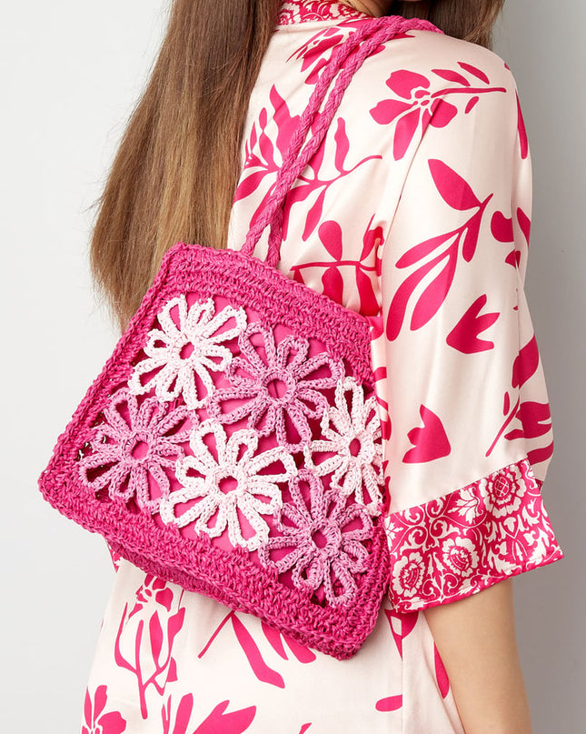 Beach bag flower future - off-white