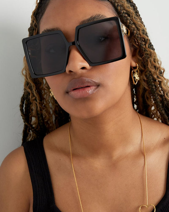 Summer statement sunglasses - black 