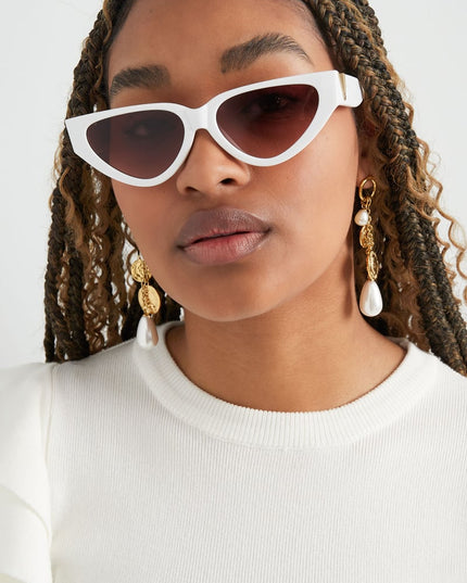 V statement sunglasses - black