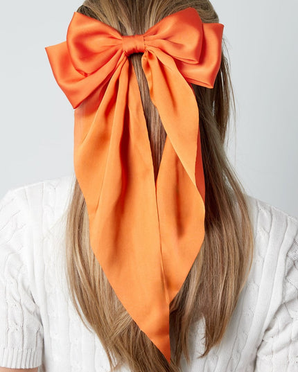 Grote haarclip met satijnen strik