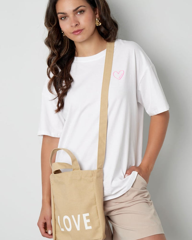 Kleine canvas tas love