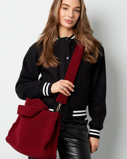 Fluffy Teddy bag - white