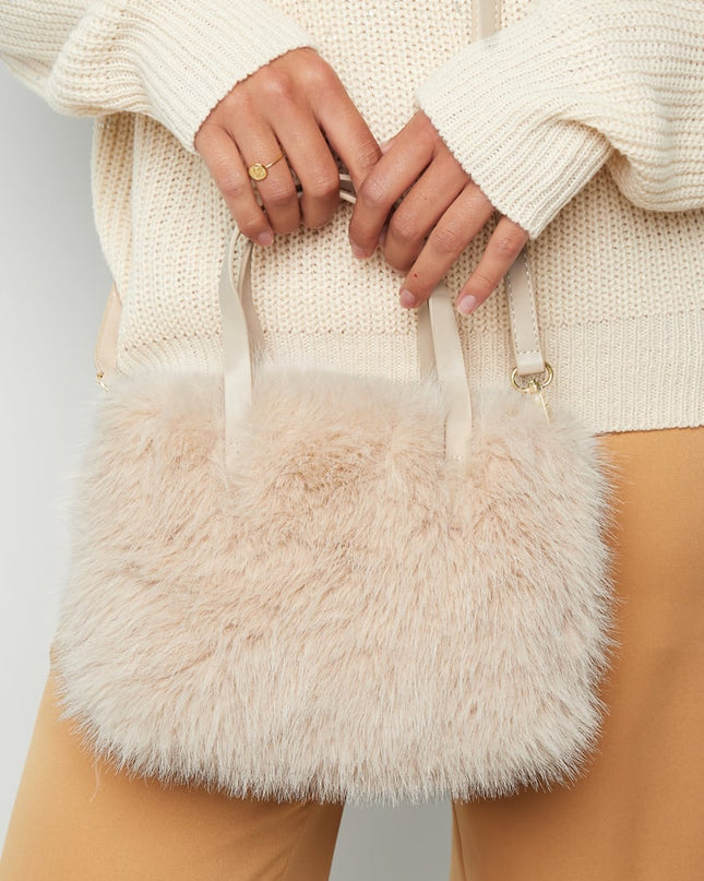 Plush haven bag - black