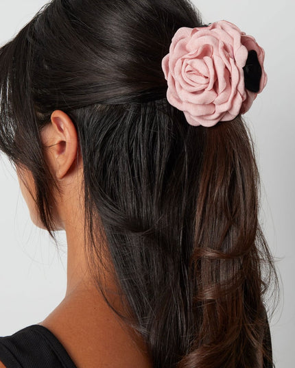 Rose hair clip - lilac