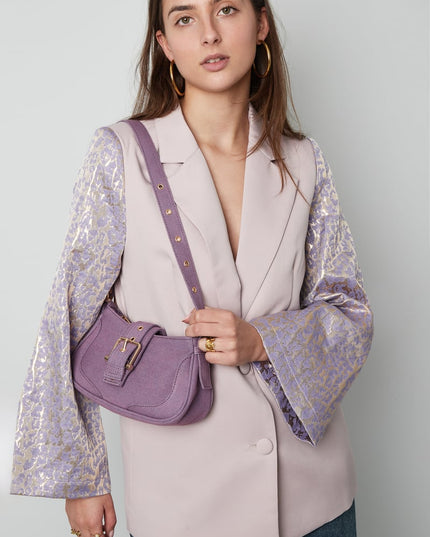 Colored bag with buckle detail - blue