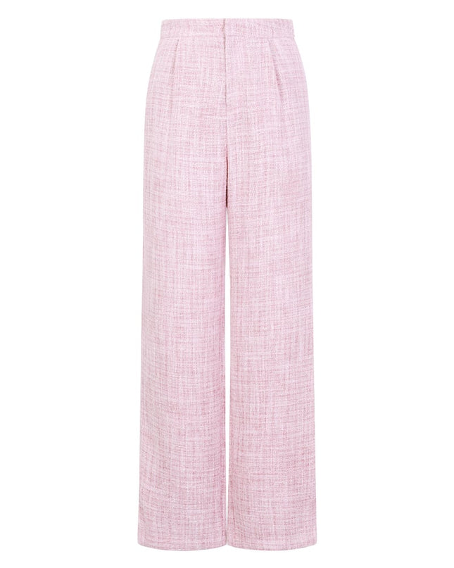 Polyester fiber (polyester) Straight pants Checkered Elegant Fall/Winter  Clothes