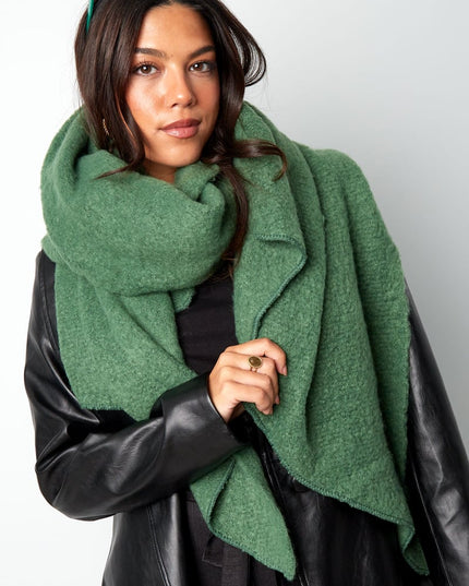 Zachte wintersjaal koraal Polyester