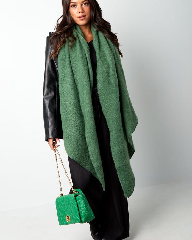 Zachte wintersjaal koraal Polyester