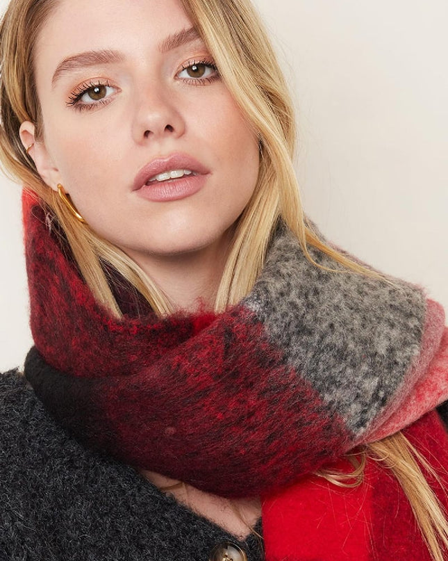 Sjaal met franjes Oranje Polyester