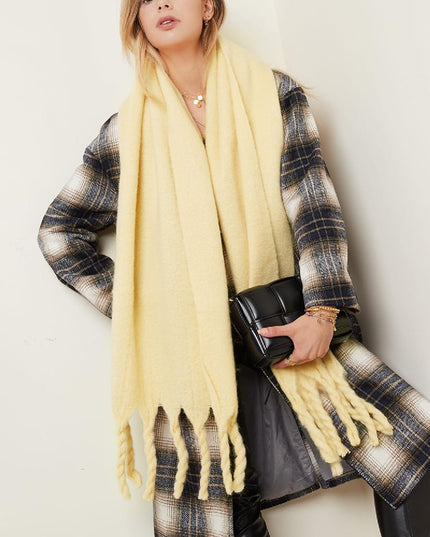 Wintersjaal effen kleur Paars Polyester